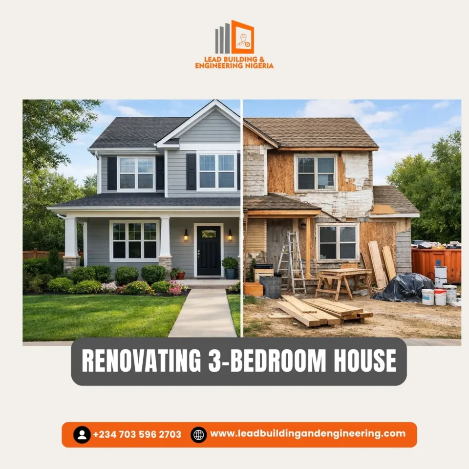 renovating 3-bedroom house